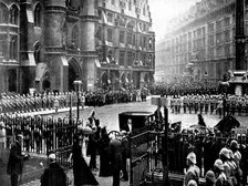 The Funeral of Mr. Gladstone: arrival of H.R.H. the Princess of Wales at Westminster Abbey, 1898. Creator: SB Bolas & Co.