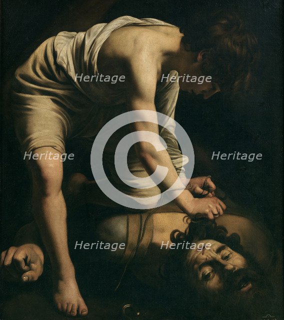 David with the Head of Goliath. Artist: Caravaggio, Michelangelo (1571-1610)