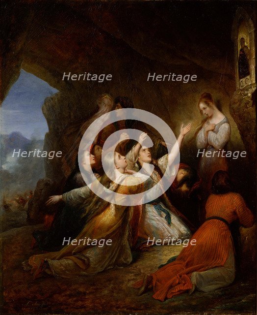Greek Women Imploring at the Virgin of Assistance, 1826. Artist: Scheffer, Ary (1795-1858)