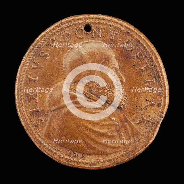 Sixtus V (Felice Peretti, 1521-1590), Pope 1585 [obverse]. Creator: Lorenzo Fragni.
