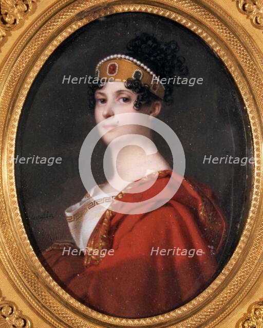 Portrait of the singer Giuseppina Grassini (1773-1850) . Creator: Quaglia, Ferdinando (1780-1853).