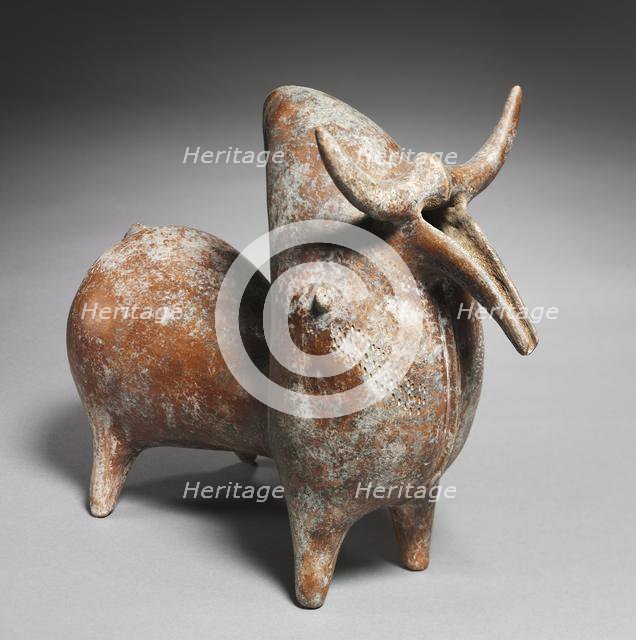 Spouted Zebu Vessel, c. 1000 BC. Creator: Unknown.