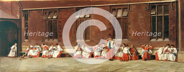 Darning Day - The Red Maids of Bristol, 1876. Creator: Eyre Crowe.