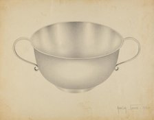 Silver Bowl, c. 1936. Creator: Amelia Tuccio.