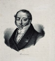 Portrait of the composer Gioachino Antonio Rossini (1792-1868). Artist: French master  