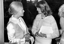 The Duchess of Kent speaking to yachtswoman Naomi James, Savoy Hotel, London, 1978. Artist: Unknown