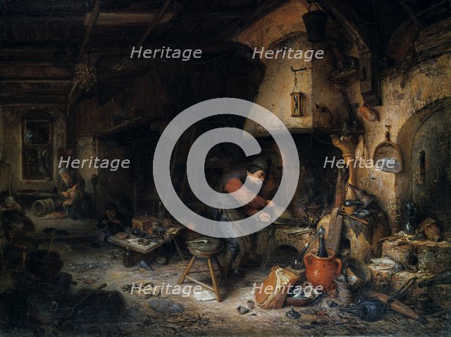 'An Alchemist,' 1661.  Artist: Adriaen van Ostade