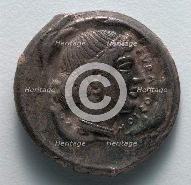 Tetradrachm: Head of a Nymph (obverse), 478-467 BC. Creator: Unknown.