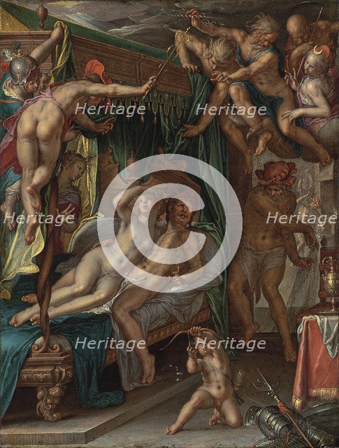 Mars and Venus Surprised by Vulcan. Artist: Wtewael, Joachim (1566-1638)
