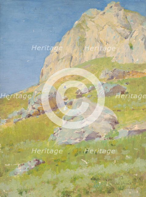 Study of landscape around Súlovké Podhradie, 1905. Creator: Milos Slovák.