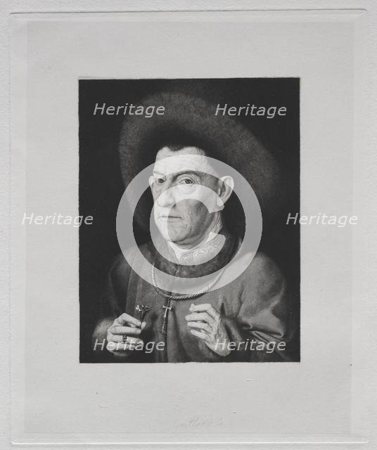 Man with a Pink. Creator: Claude-Ferdinand Gaillard (French, 1834-1887).