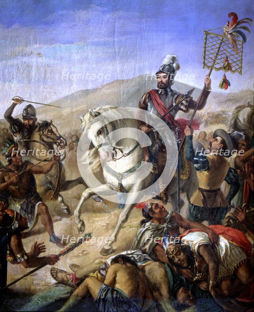 Hernán Cortés in the battle of Otumba', July 7, 1520.