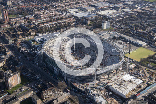 New Tottenham Hotspur FC stadium under construction, White Hart Lane, Tottenham, London, 2018. Creator: Historic England Staff Photographer.