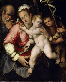 'The Holy Family with John the Baptist', 16th century.  Artist: Unknown Old Master