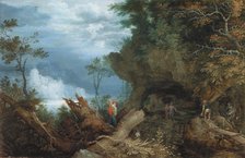 Mountainous Landscape with an Entrance to a Mine, c.between 1612 and 1613. Creator: Roelandt Savery.