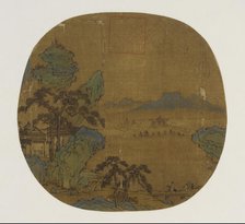 Fan mounted as an album leaf, Ming dynasty, 1368-1644. Creator: Unknown.