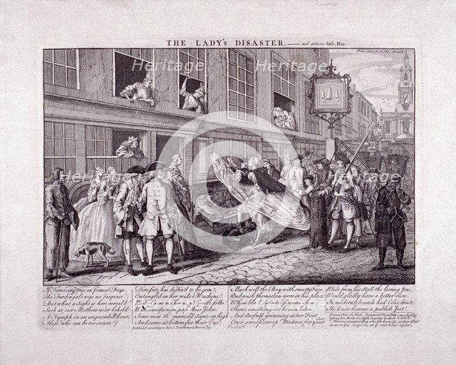 'The lady's disaster', 1747. Artist: John June