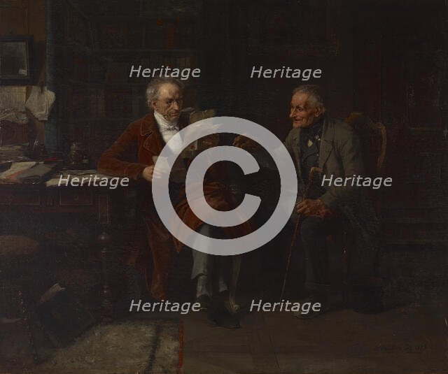 Consulting His Lawyer, 1872. Creator: Benjamin Vautier.