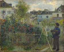 Claude Monet Painting in His Garden at Argenteuil, 1873. Creator: Renoir, Pierre Auguste (1841-1919).