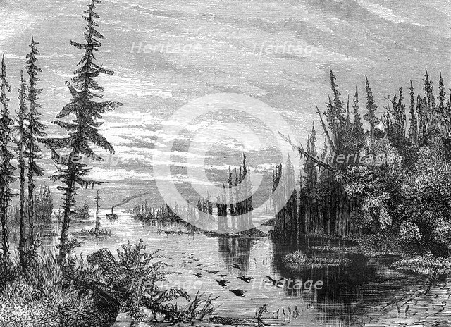 Thousand Islands region, Ontario, Canada, 19th century.Artist: Paul Huet