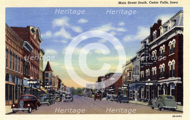 Main Street South, Cedar Falls, Iowa, USA, 1943. Artist: Unknown