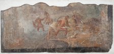 The Wild Boar Hunting, 1st century. Creator: Roman-Pompeian wall painting.