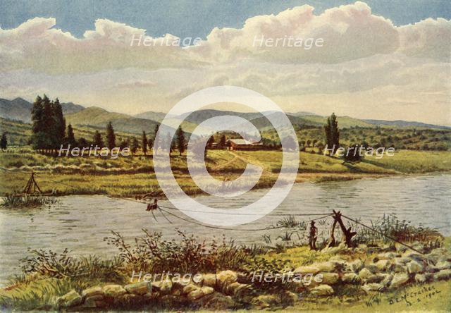 'Crossing the Komati River', 1902. Creator: Donald McCracken.