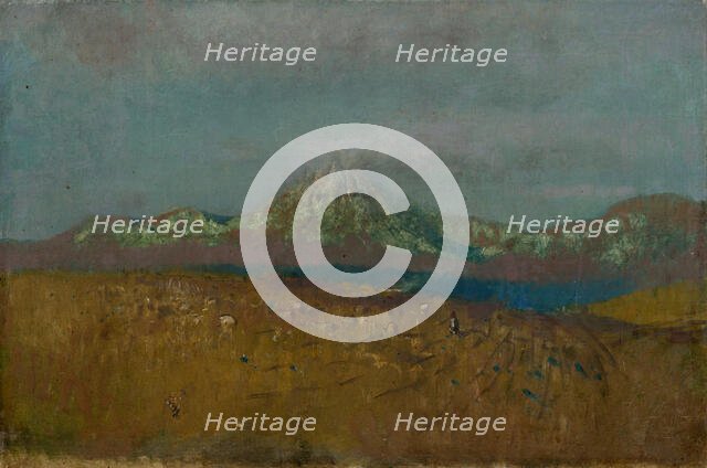 Digging out Potatoes under the Tatras, 1878 - 1880. Creator: Ladislav Mednyanszky.