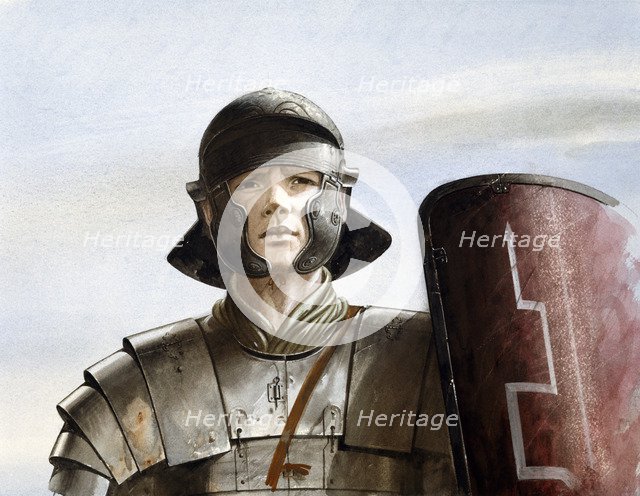 Roman soldier, c1st century, (c1990-2010). Artist: Paul Birkbeck.