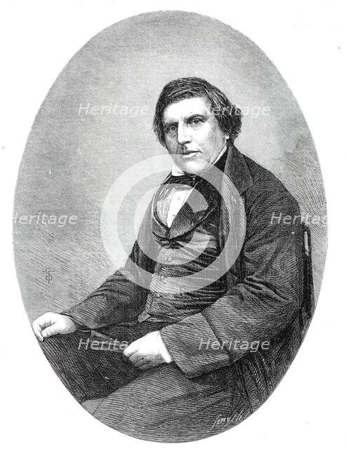 The late Mr. Herbert Ingram, M.P. for Boston - from a photograph by John Watkins, 1860. Creator: Smyth.