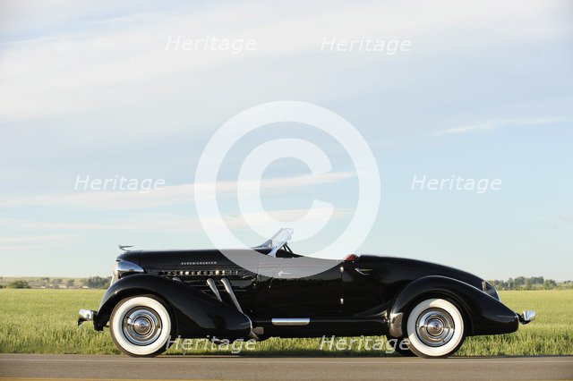 Auburn 852 SC Speedster 1936. Artist: Simon Clay.