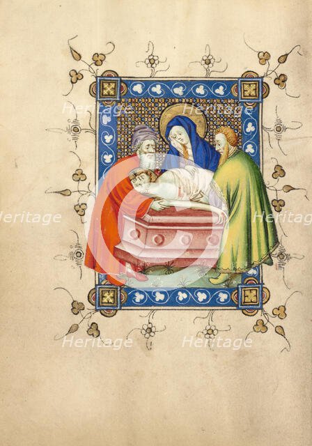 The Entombment; Book of Hours, about 1405-1410. Creator: Masters of Dirc van Delf.