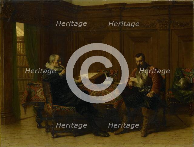 Two Men in a Seventeenth-century Interior, Called 'A Conference', 1870. Creator: Lambertus Lingemans.