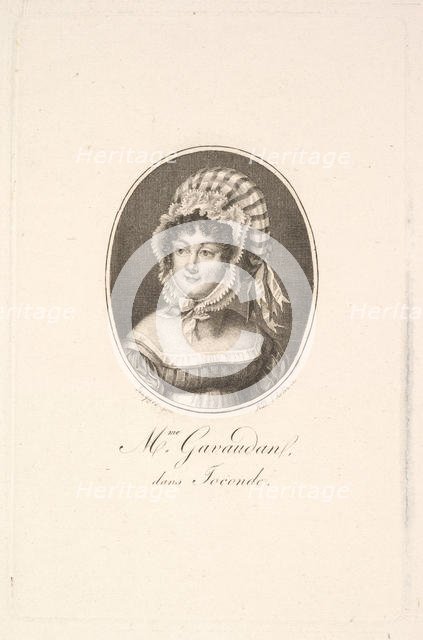 Portrait of Madame Gavaudan. Creator: Augustin de Saint-Aubin.