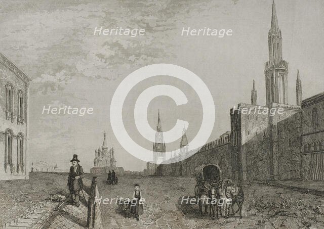St Vladimir gate, Red Square, Moscow, Russia, 1839. Creator: Augustin François Lemaitre.