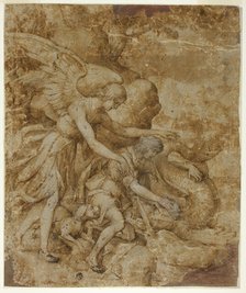 Tobias and the Angel Raphael, c.1605. Creator: Jacopo Ligozzi.