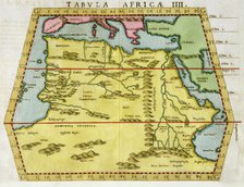 Map of North Africa, c1580s. Artist: Unknown