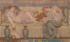 Beads (study);Two Women on a Sofa, 1875, ca. 1875. Creator: Albert Joseph Moore.