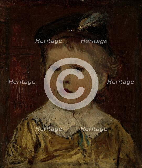 'Portrait of Willem', presumably Willem Matthijs Maris Jbzn, son of the artist, c.1876.  Creator: Jacob Henricus Maris.