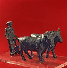 The farmer of Arezzo, bronze Sculpture, from Arezzo.