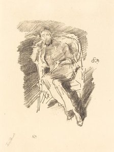 Firelight: Joseph Pennell, No. 2, 1896. Creator: James Abbott McNeill Whistler.