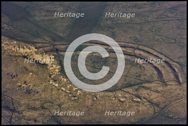 The bivallate Iron Age hillfort of Cleeve Cloud, Cleeve Hill, Gloucestershire, 1971. Creator: Jim Hancock.