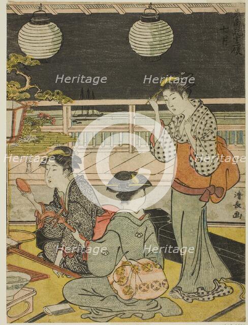 The Seventh Month (Shichigatsu), from the series "Twelve Months in the South (Minami..., c.1783/84. Creator: Torii Kiyonaga.