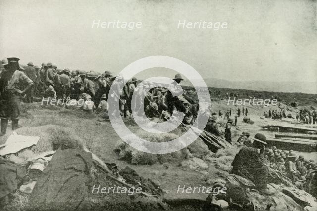 'Landing Troops at Suvla Bay', (1919).  Creator: Unknown.