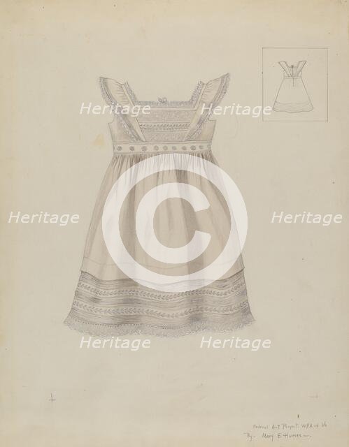 Child's Dress, c. 1937. Creator: Mary E Humes.