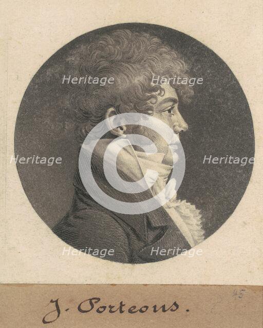 John Porteous, 1809. Creator: Charles Balthazar Julien Févret de Saint-Mémin.