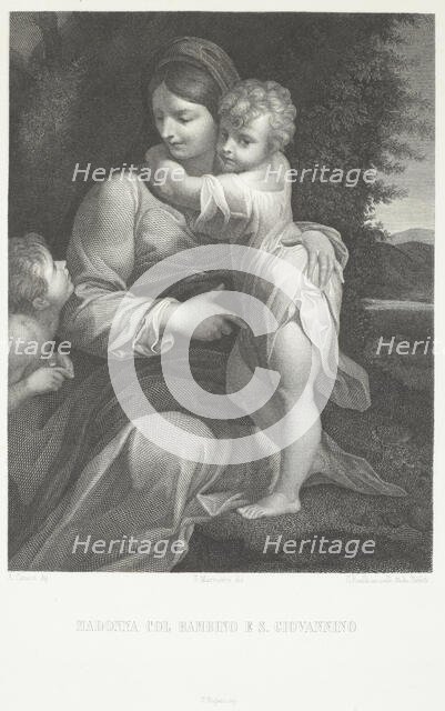 Madonna and child with St John,  1841-1846. Creator: Giovanni Fosella.