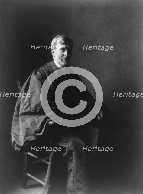 Joseph McKenna, Associate Justice, Supreme Court, full-length portrait, seated, facing right, c1906. Creator: Frances Benjamin Johnston.