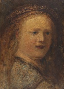 Etude de femme, copie d'après Rembrandt, 1853. Creator: Felix Francois Georges Philibert Ziem.
