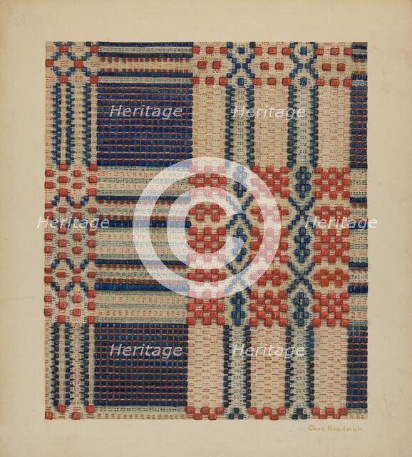 Coverlet, c. 1940. Creator: Charles Roadman.